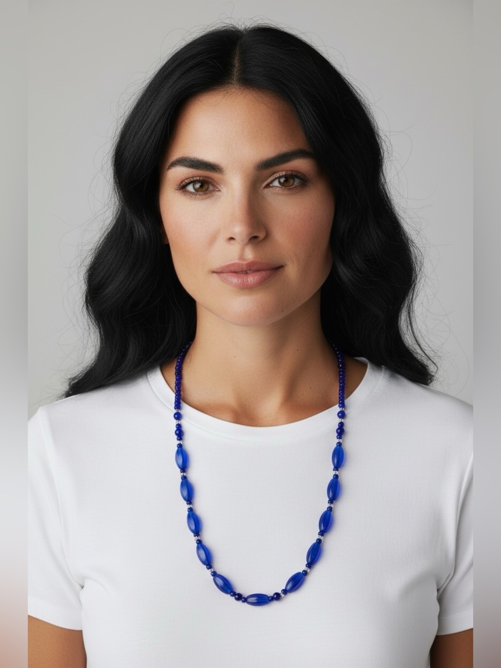 🫶🏻 Cobalt Blue Beaded Necklace